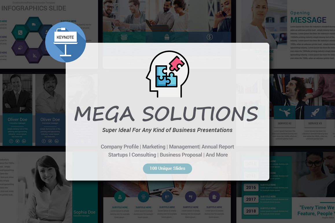 Mega Solutions Keynote Template example image 1