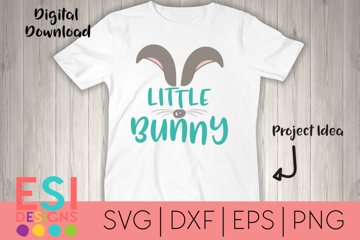 Easter SVG | Little Bunny| SVG DXF EPS PNG example image 1