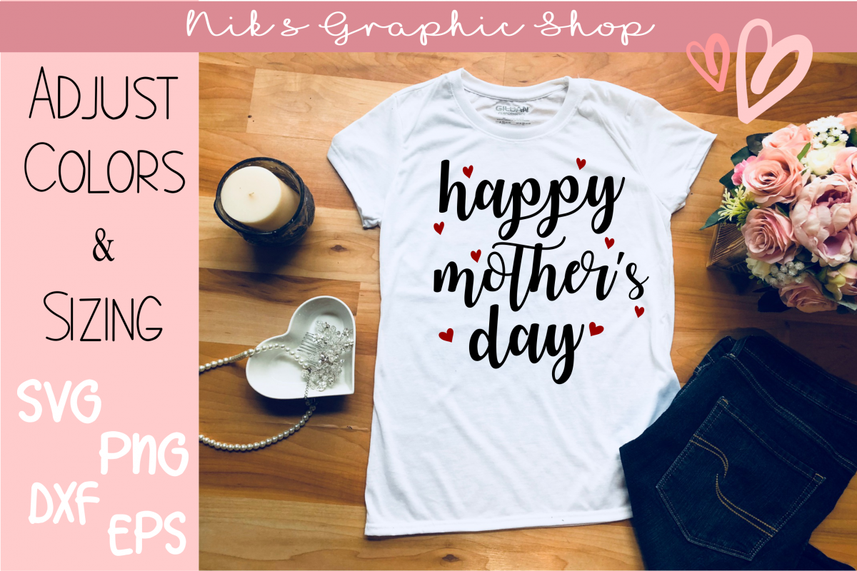 Mothers day SVG, Happy Mothers Day SVG, happy mothers svg example image 1
