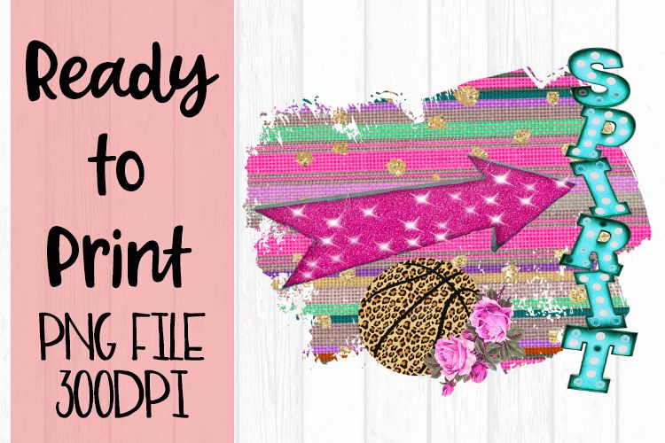 Basketball Spirit Serape Ready to Print example image 1