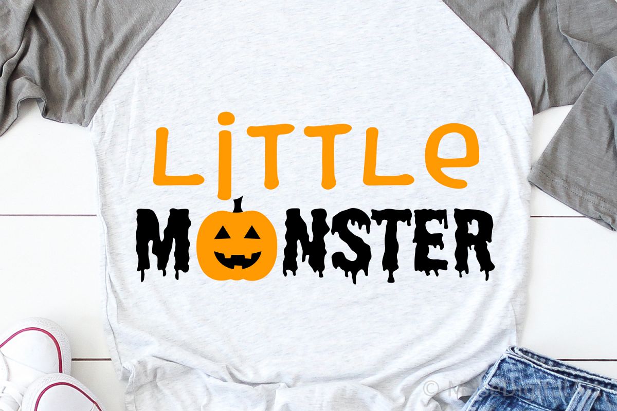 Little Monster Svg, Halloween Svg, Momster Svg, Spooky Svg example image 1