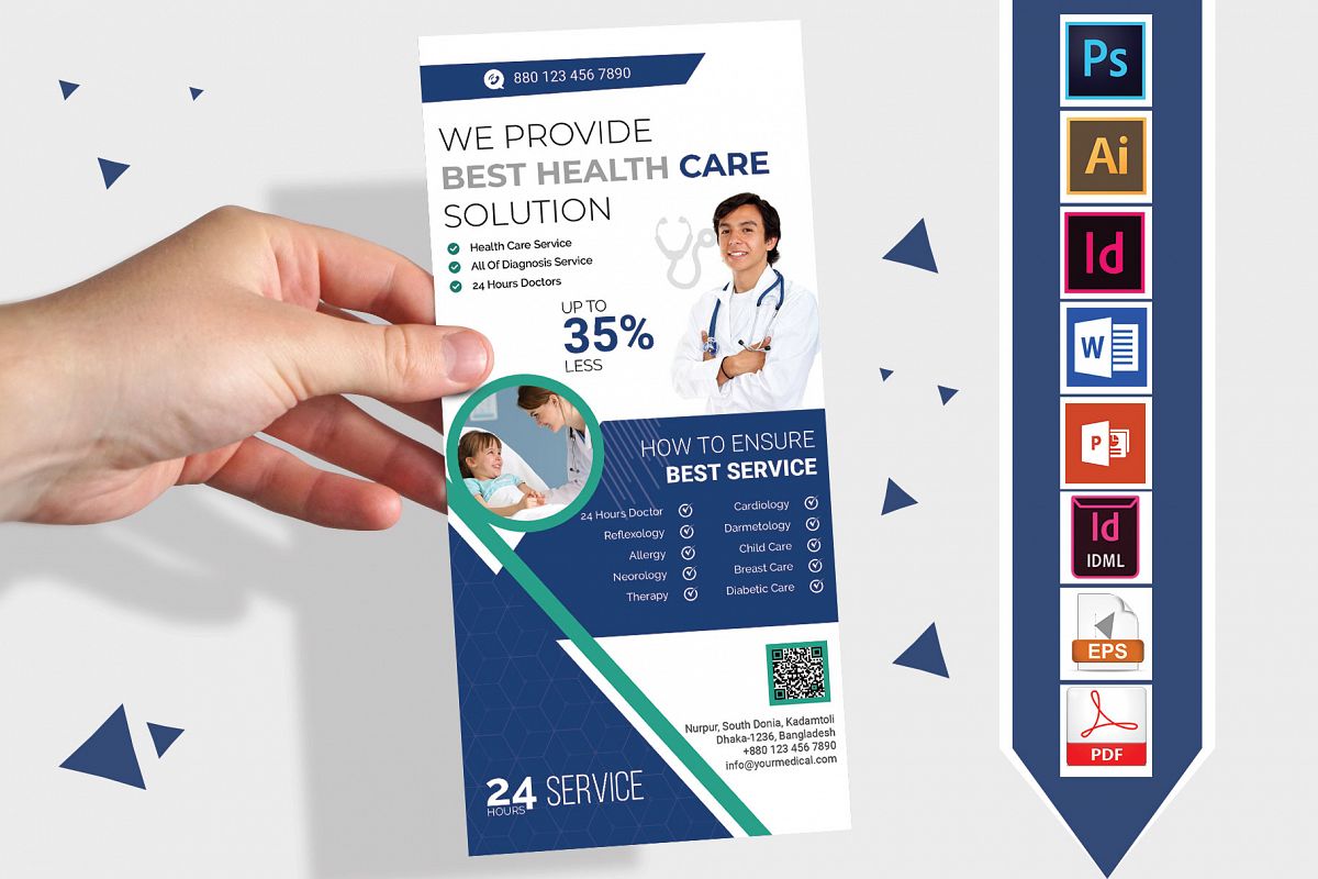 Rack Card | Doctor DL Flyer Vol-02 example image 1