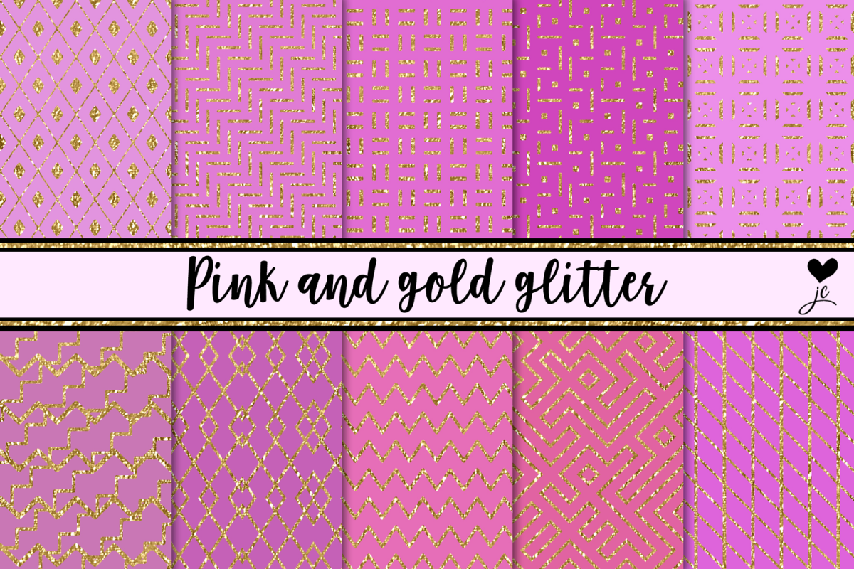 Pink and Gold Glitter example image 1