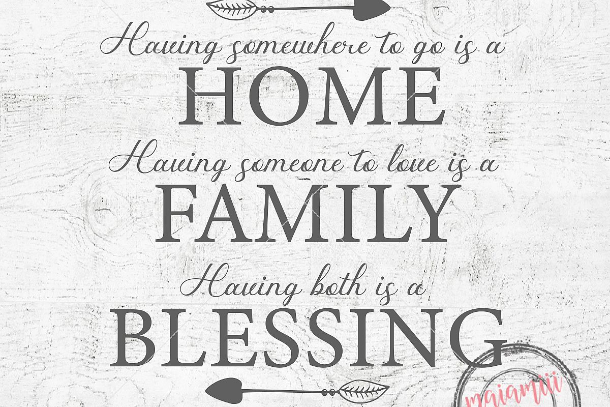 Home Family Blessing SVG Home SVG Family Quote SVG Blessing Svg Wall Decor Ready To Use Digital ...