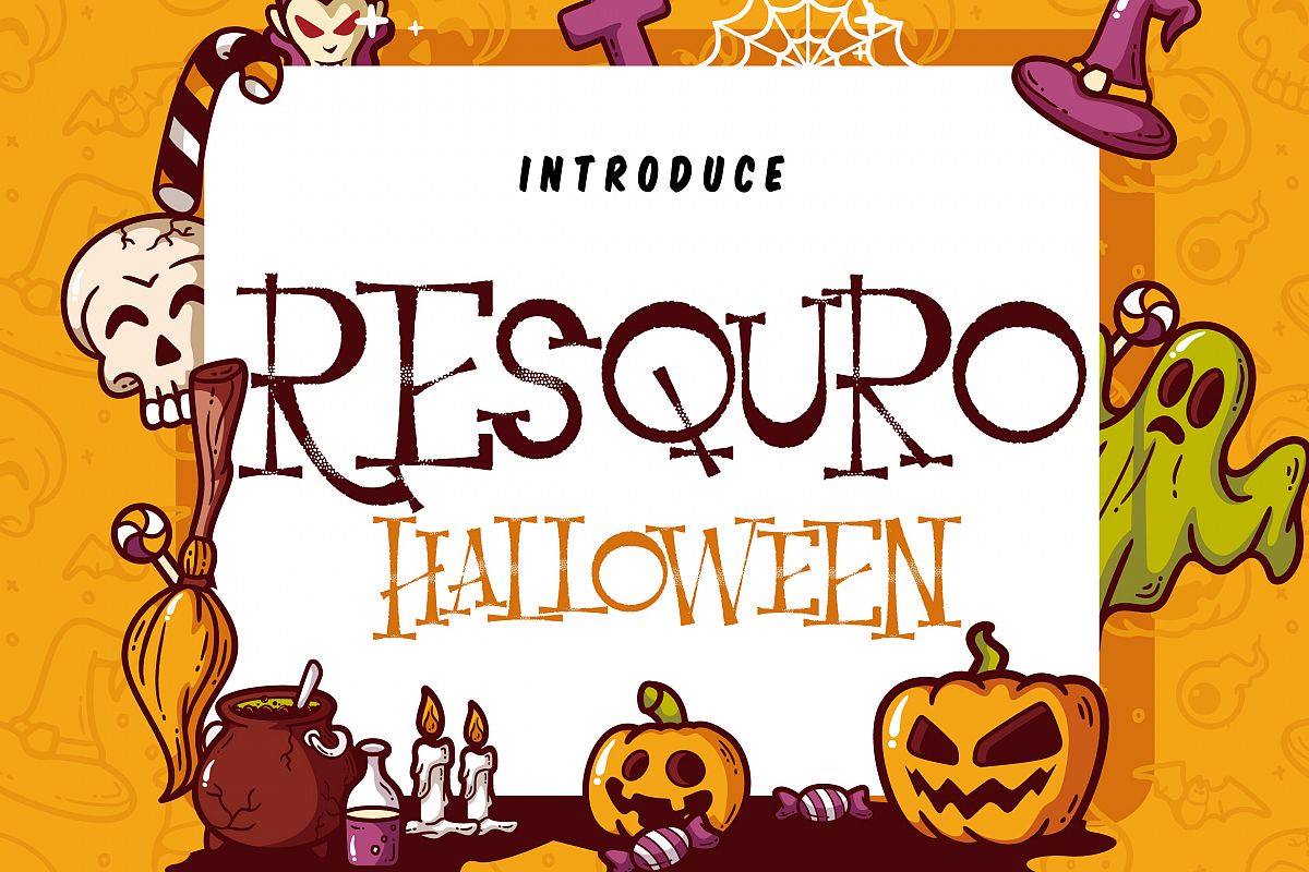 Resquro Halloween | Decorative Font example image 1