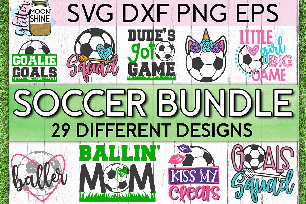 Soccer Star Bundle of 29 SVG DXF PNG EPS Cutting Files example image 1