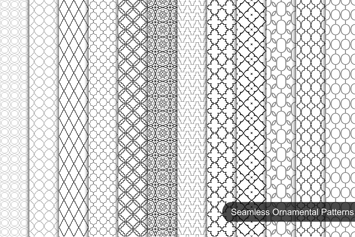 Collection of ornamental patterns. example image 1