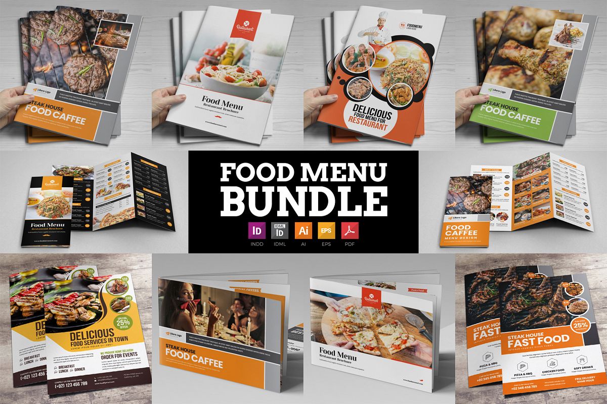 Food Menu Restaurant Brochure Bundle example image 1