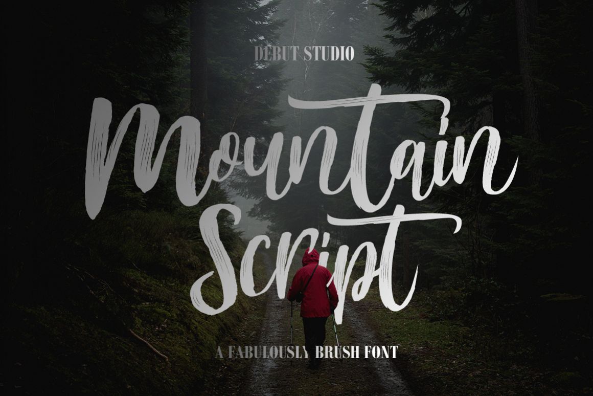 Mountain Script - Brush Fonts example image 1