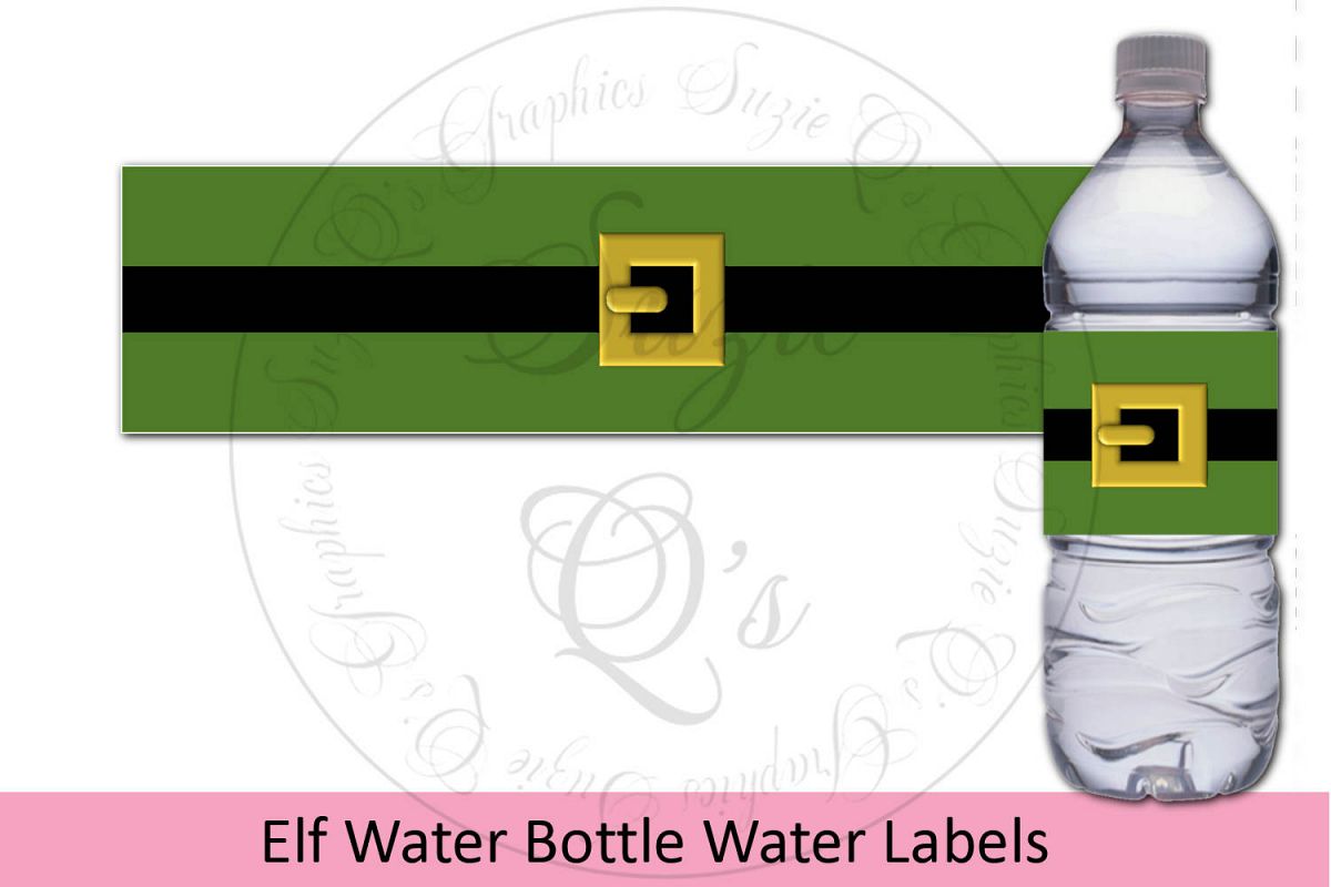 Elf Water Bottle Labels example image 1