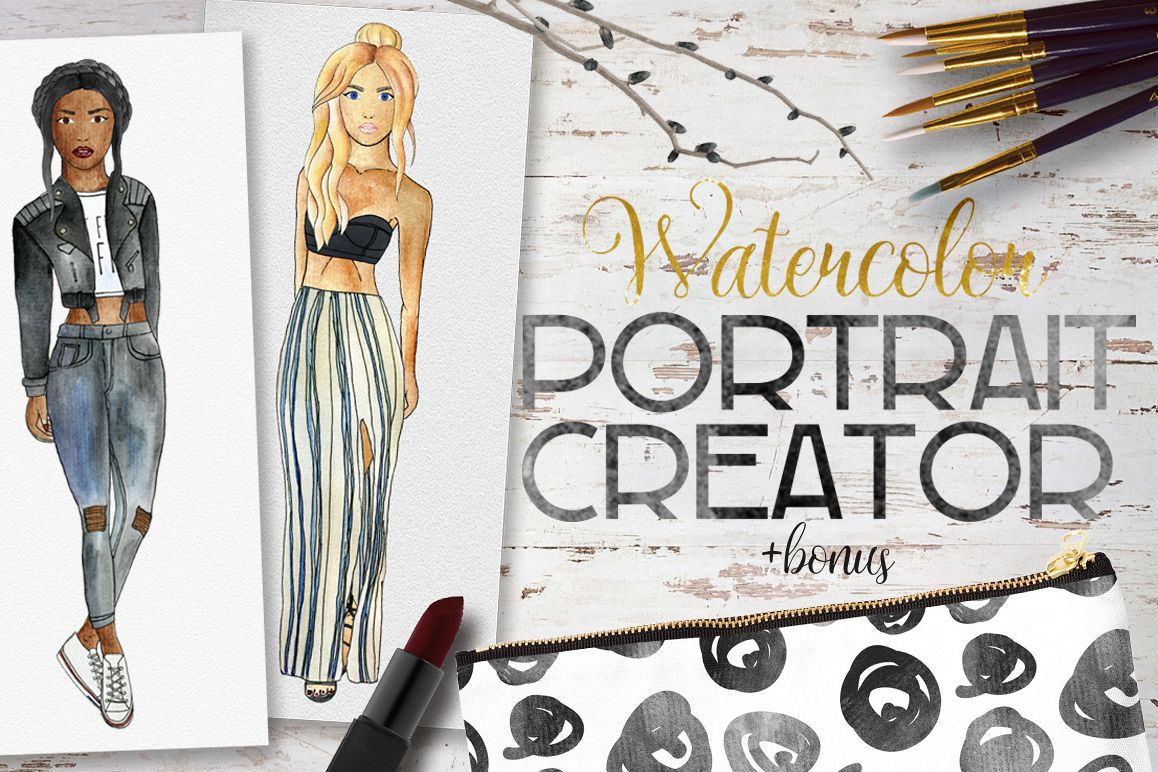 Watercolor portrait creator example image 1