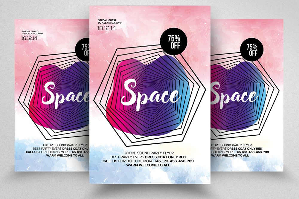 Space Flyer/ Poster Template example image 1