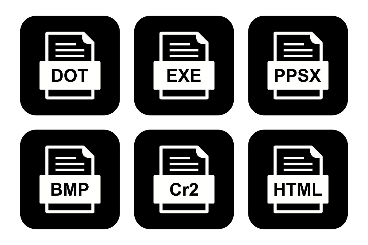 Set Of File Formats Icons example image 1