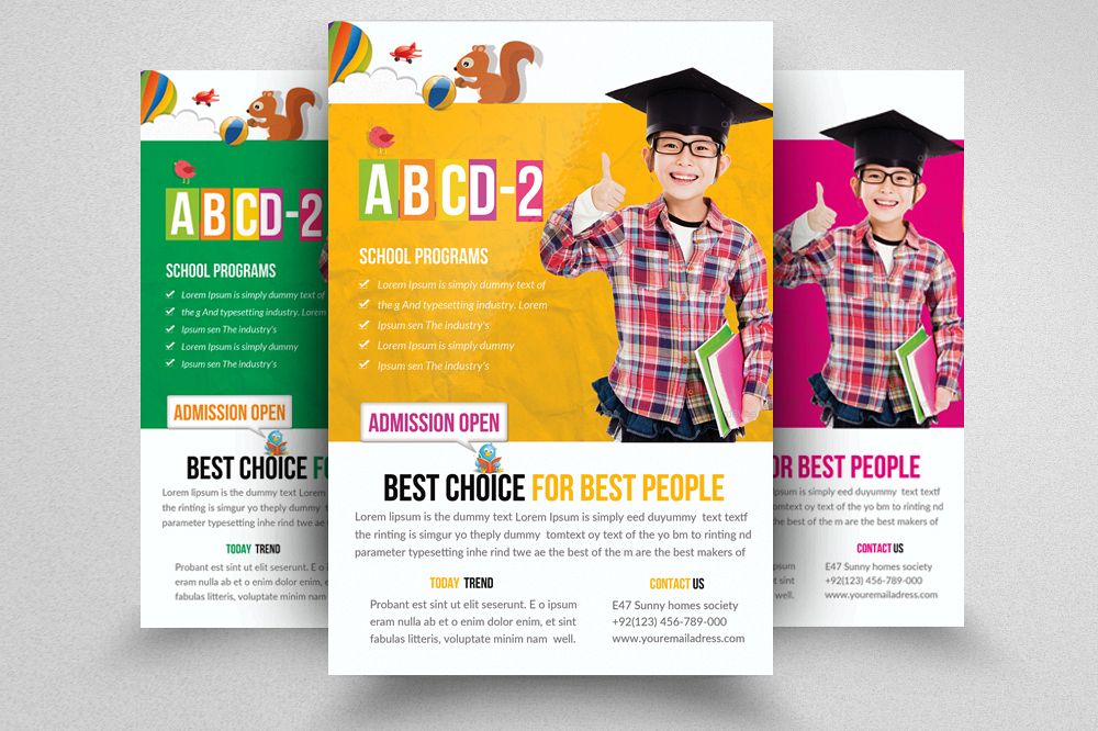 Kids Education Flyer Template example image 1