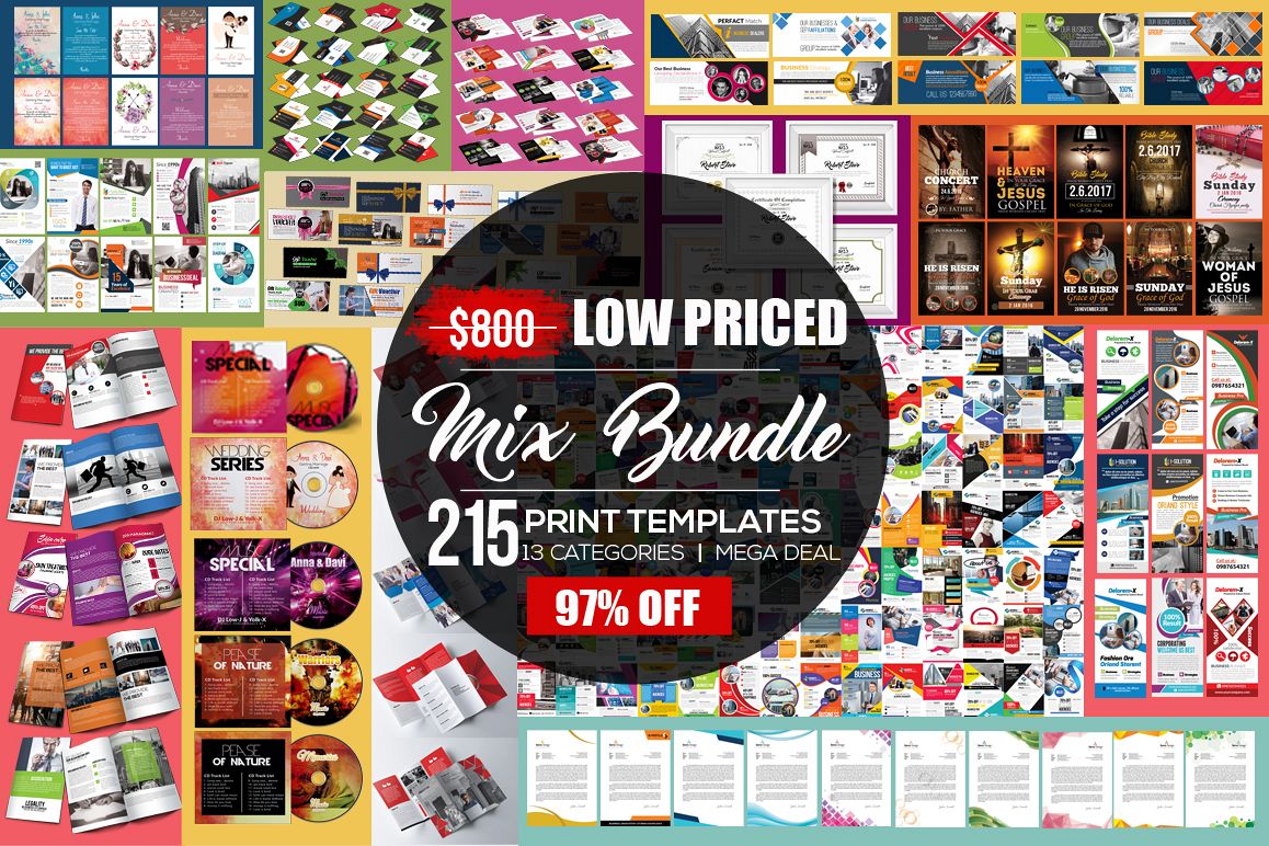 215 Mix Print Templates example image 1