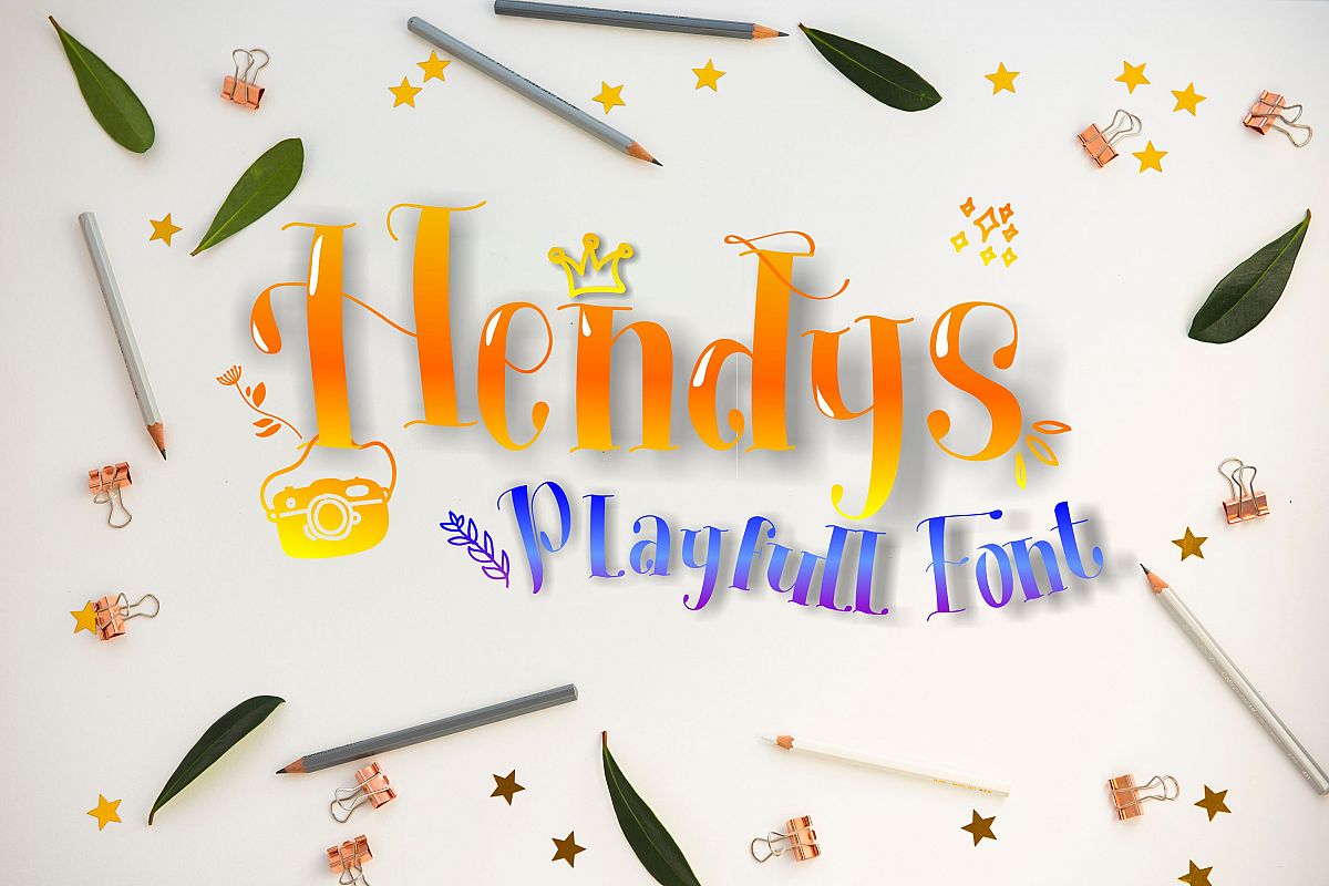 Hendys Playfull Font example image 1
