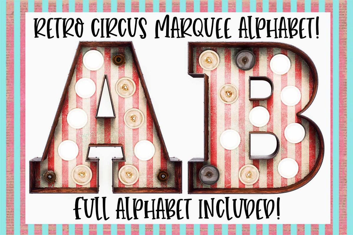 Retro Circus Marquee Sublimation Digital Download example image 1