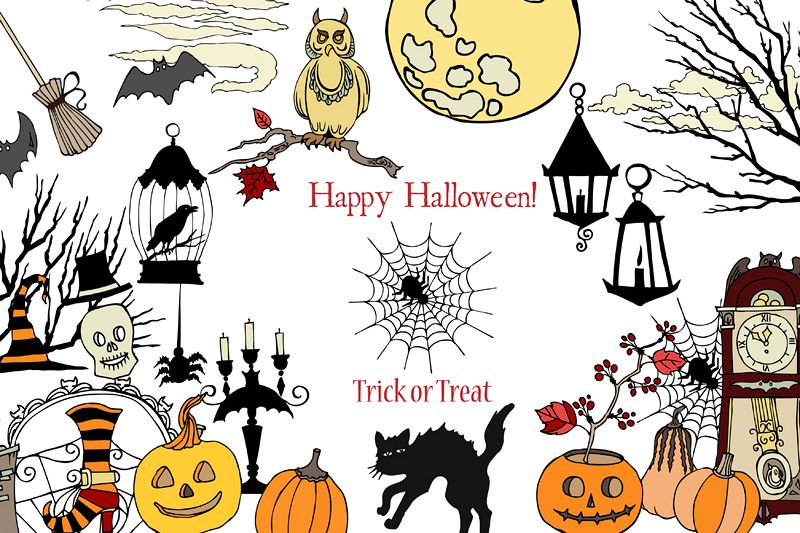 Halloween Colors Clip art example image 1