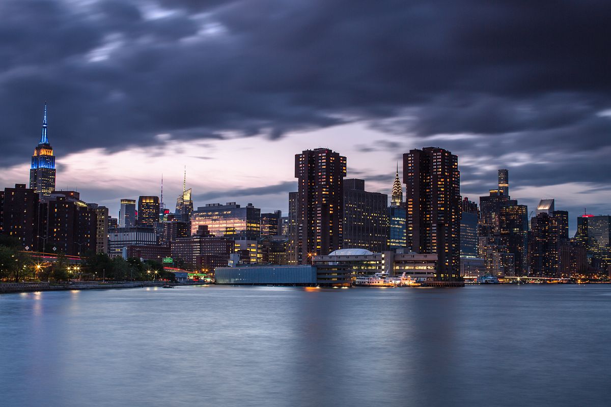 Cityscape view during twilight example image 1