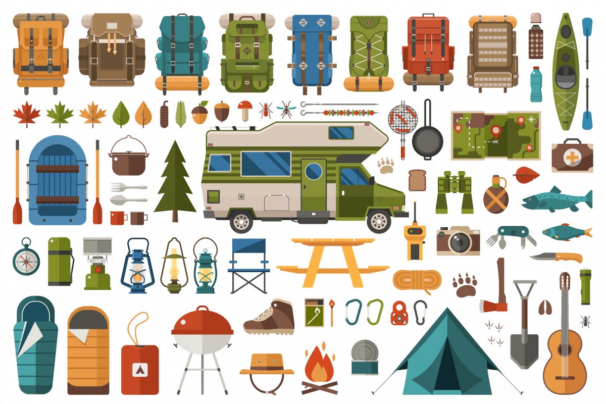 Camping and Hiking Design Elements example image 1