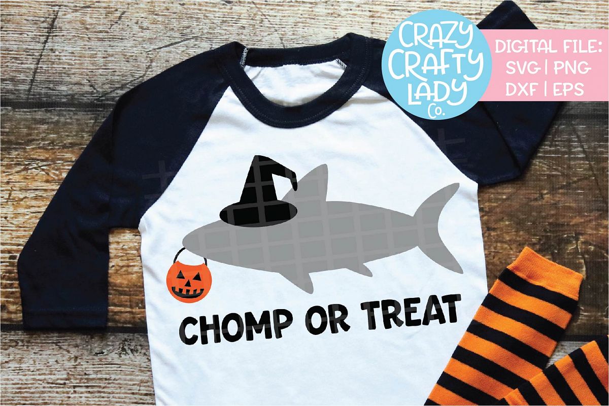 Halloween Shark SVG DXF EPS PNG Cut File example image 1