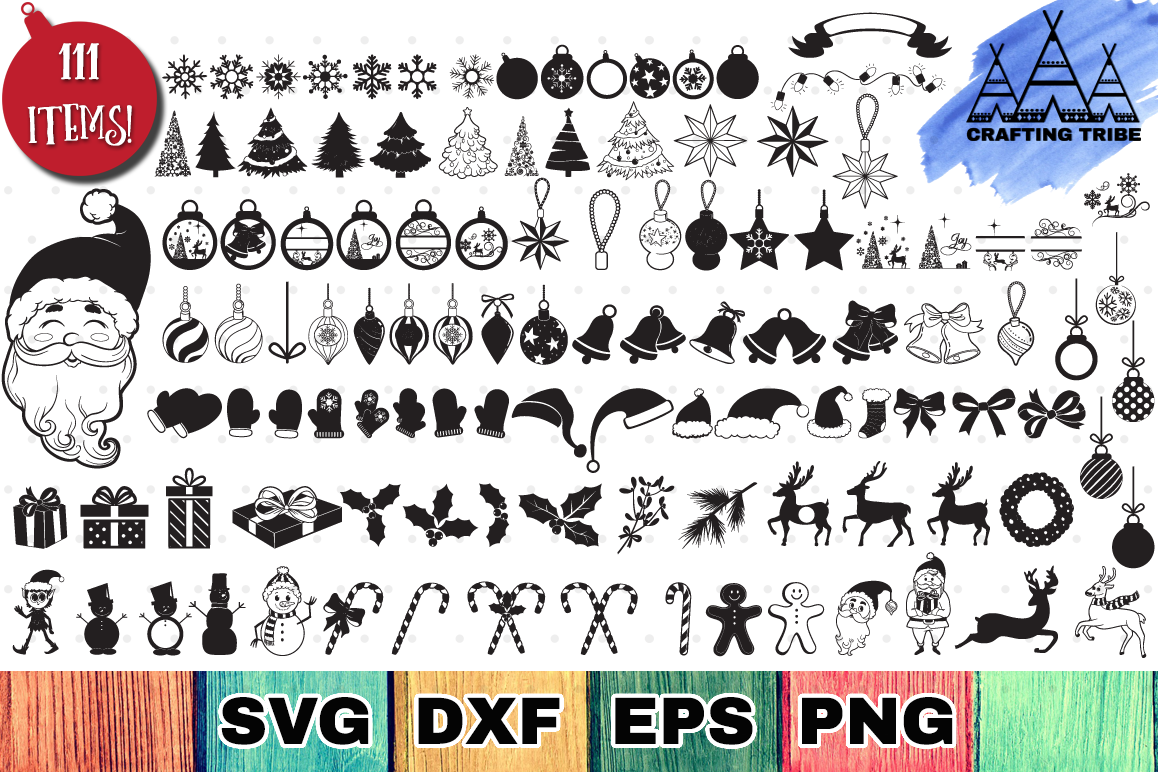 The Huge Christmas SVG Bundle with 111 Cut Files example image 1