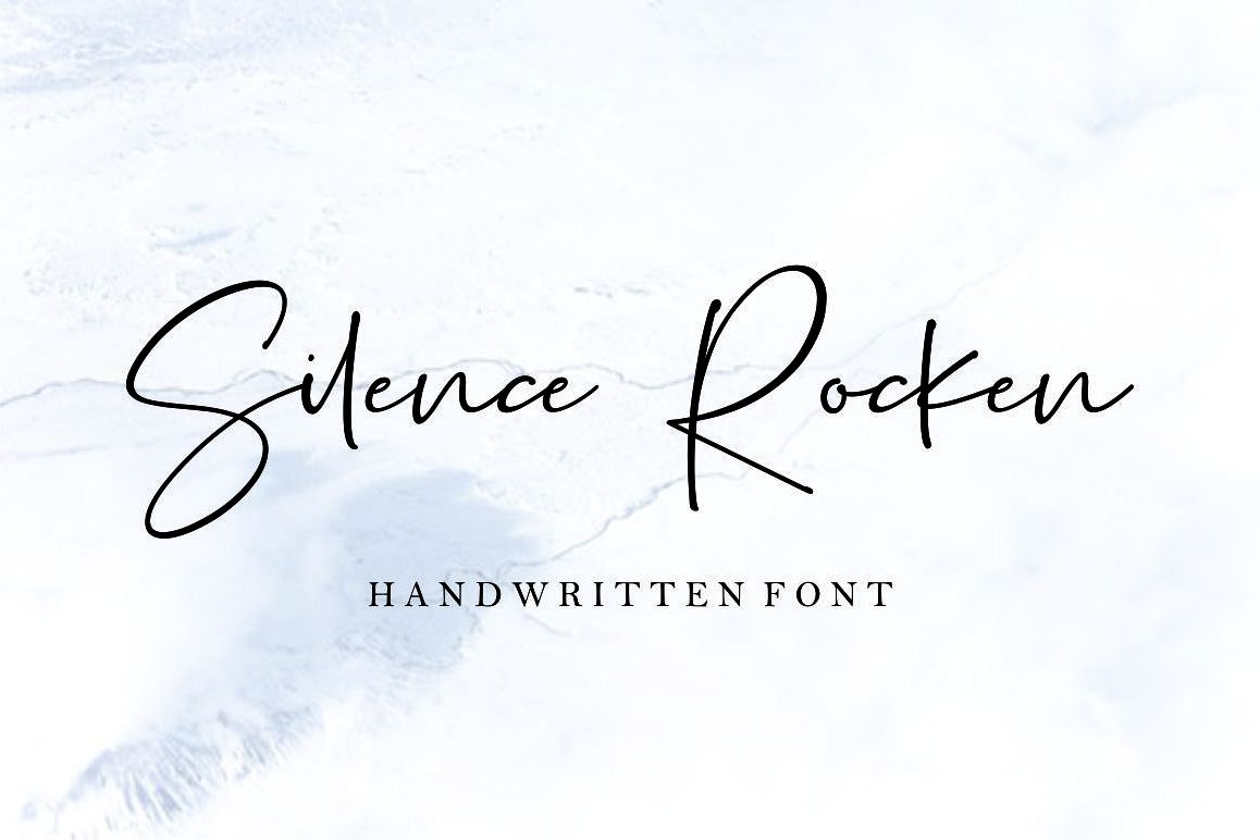 Silence Rocken // Handwritten Font example image 1