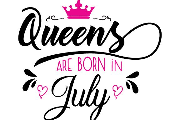 Queens are born in July Svg,Dxf,Png,Jpg,Eps vector file example image 1