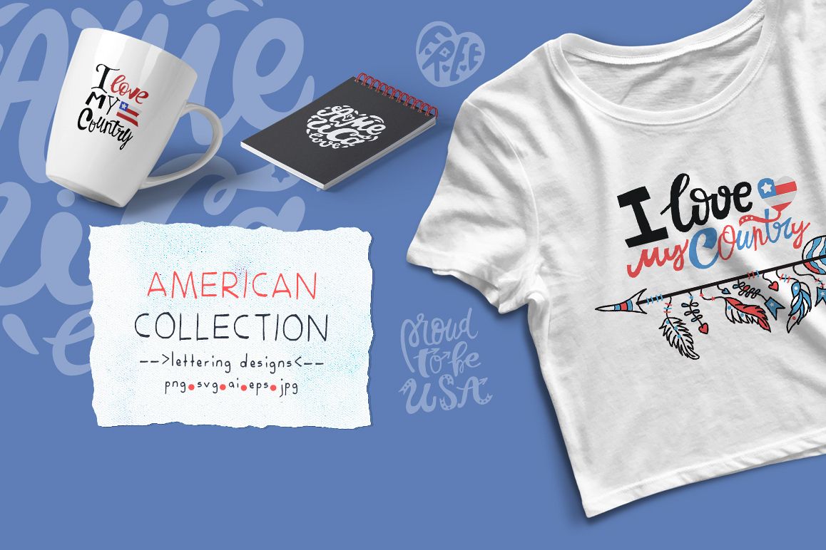 American Collection. Lettering. example image 1