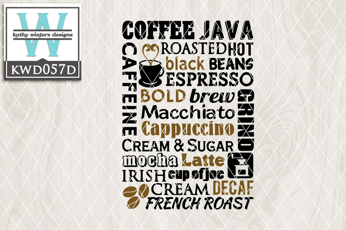 Coffee Cutting File KWD057D example image 1