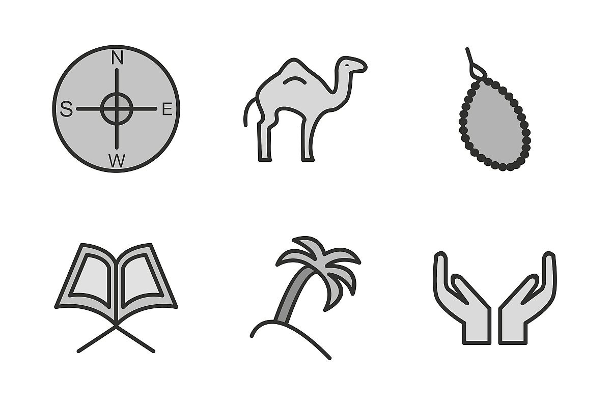 Set Of Ramadan Icons example image 1