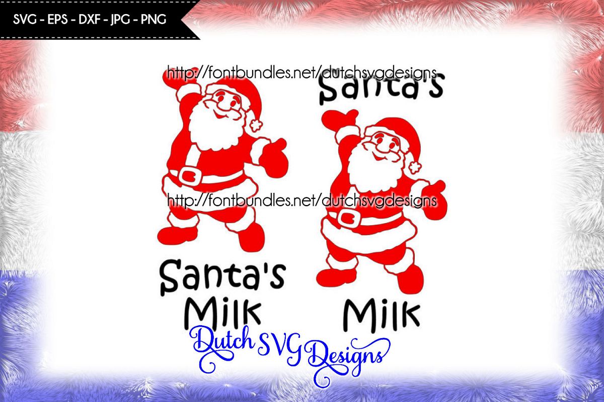Cutting file Santa's Milk, christmas svg, santa svg, xmas example image 1