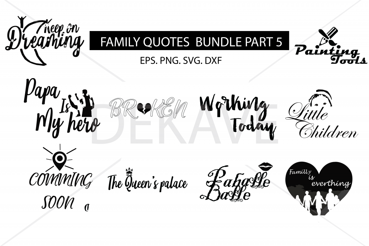 SVG Family set , cutting files example image 1