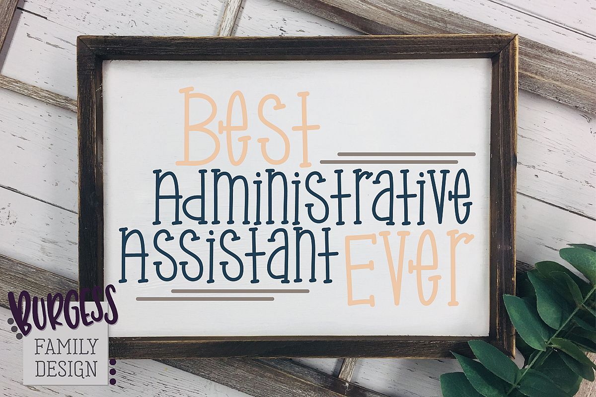 Best Administrative Assistant Ever | SVG DXF EPS PNG JPEG example image 1