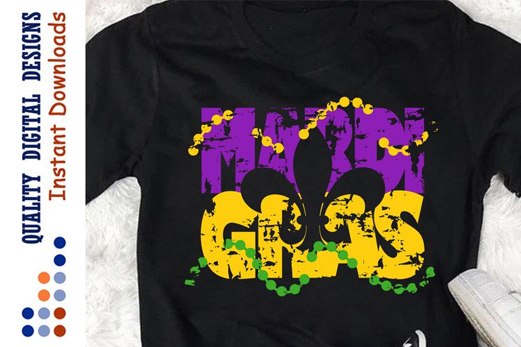 Mardi Gras svg Grunge shirt svg example image 1