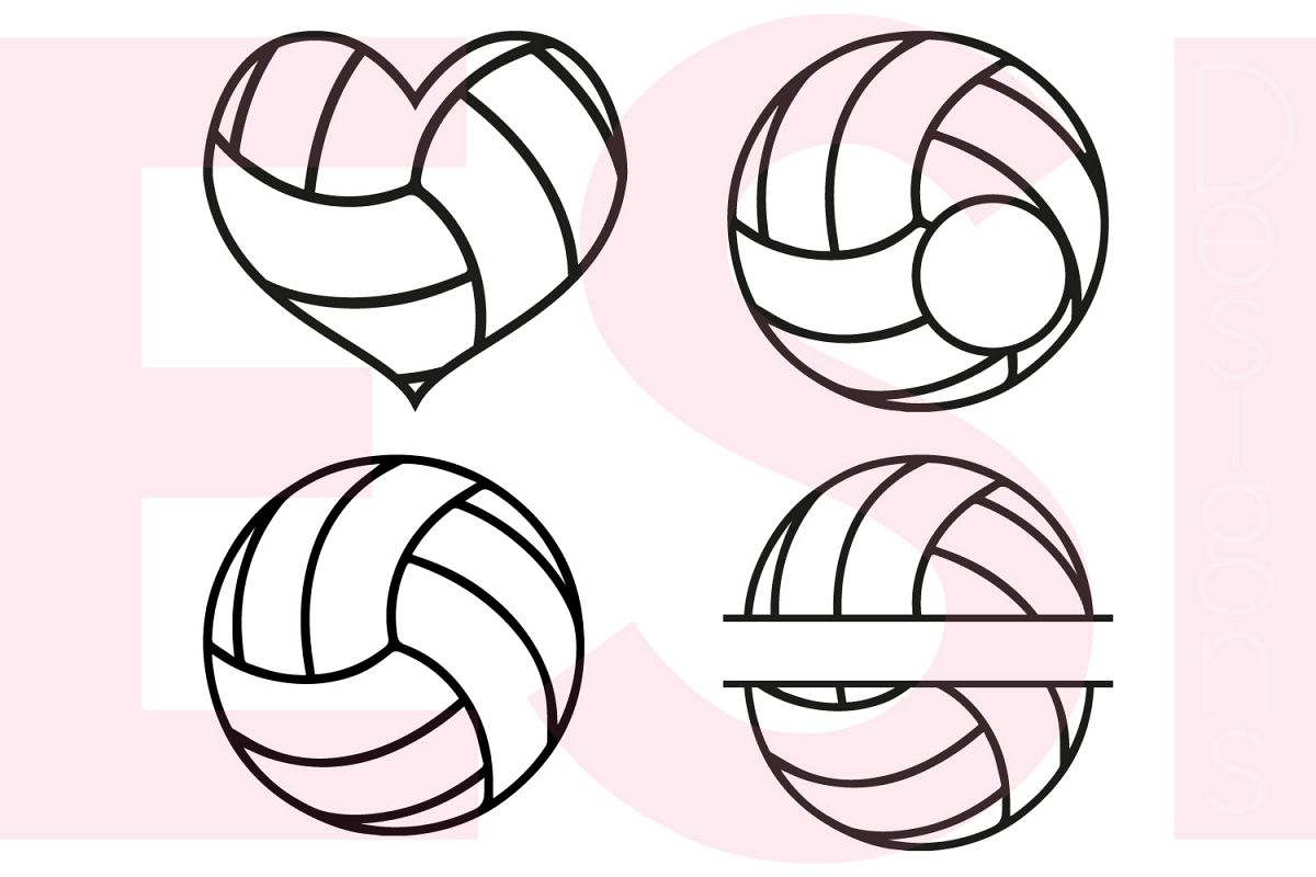 Download Volleyball Designs and Monograms Set