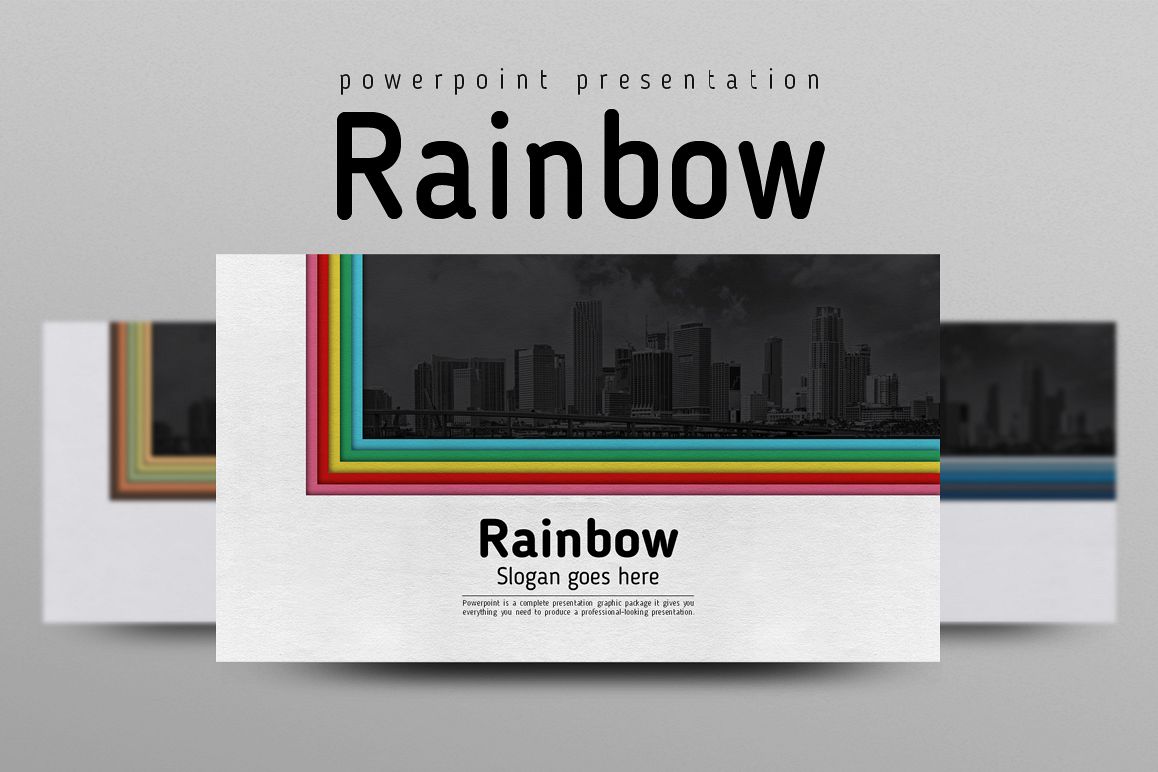 Rainbow PPT Template example image 1