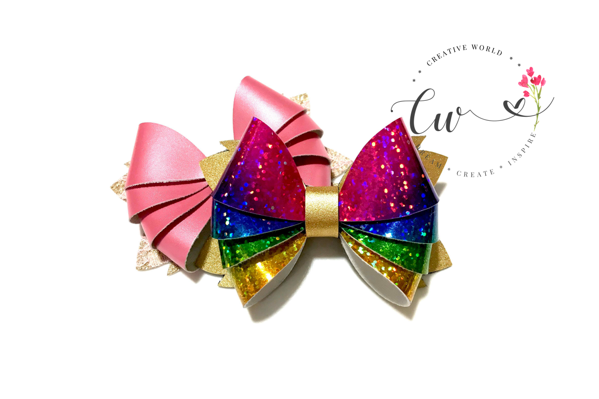 Popular 4 Layer Hair Bow Digital Template |Hair Bow Template example image 1