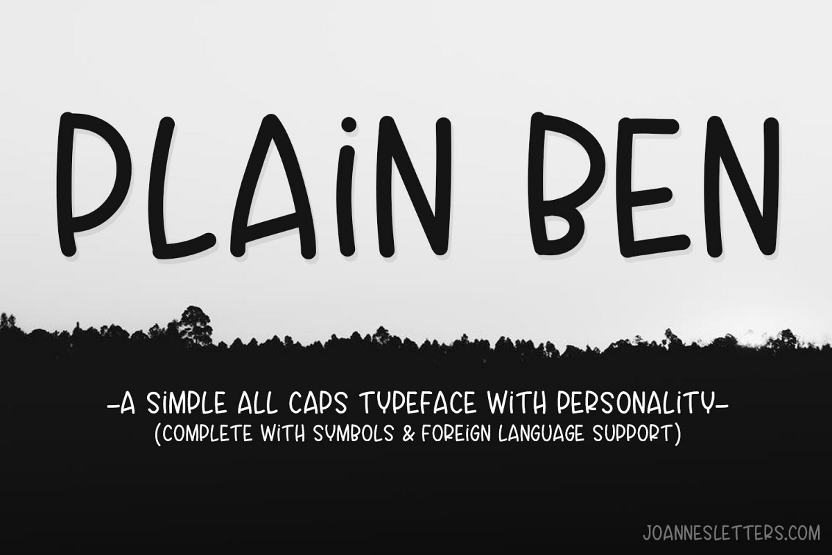 Plain Ben A Simple All Caps Typeface With Personality example image 1