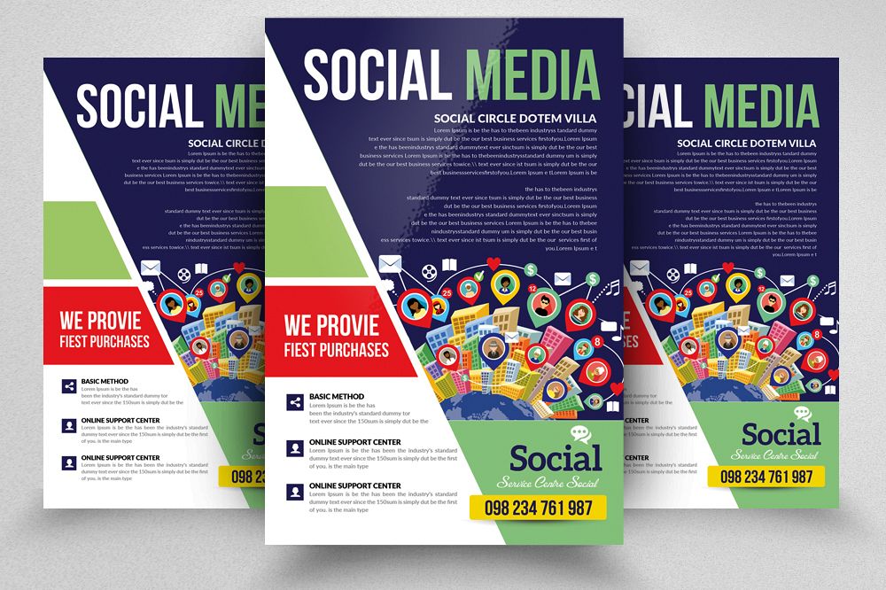 Social Media Marketing Flyer (150202) | Flyers | Design Bundles