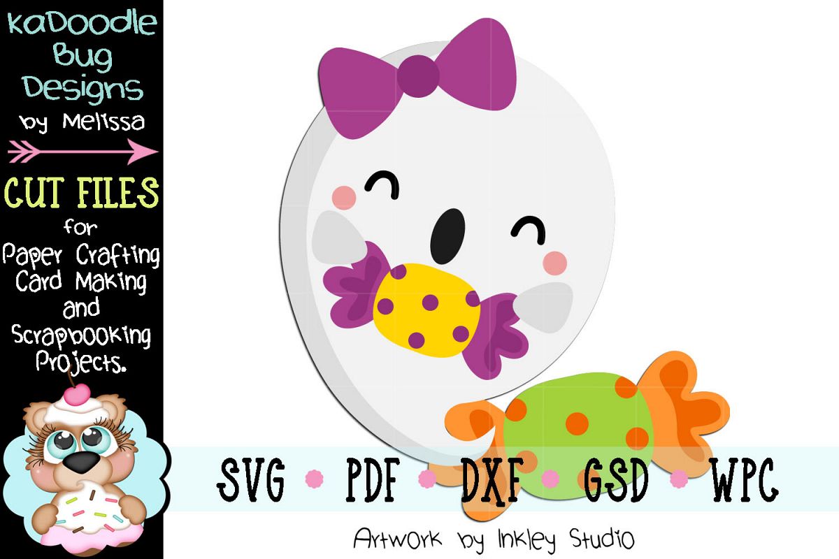 Candy Girl Ghost Cut File - SVG PDF DXF GSD WPC example image 1