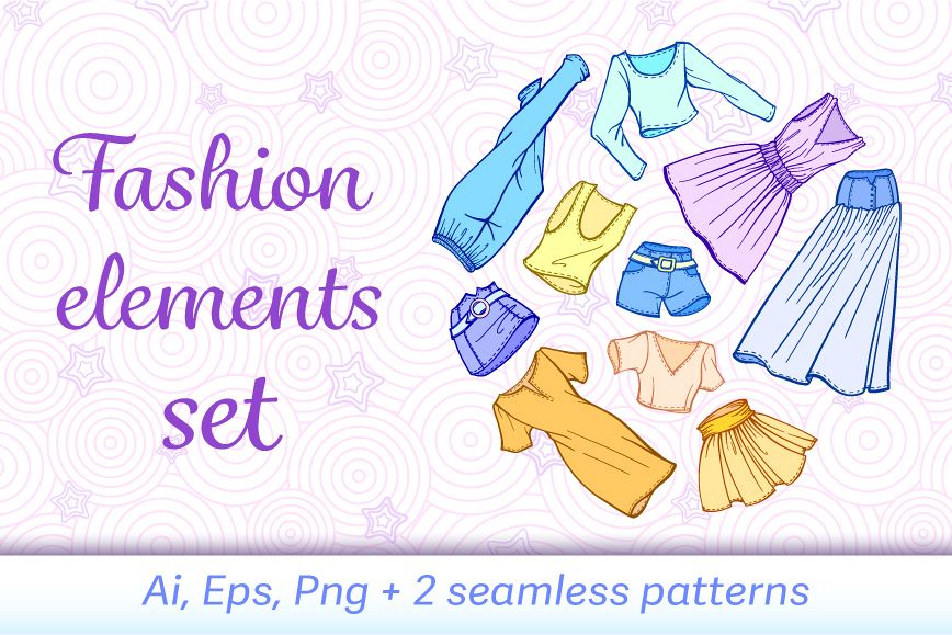 Fashion elements set example image 1