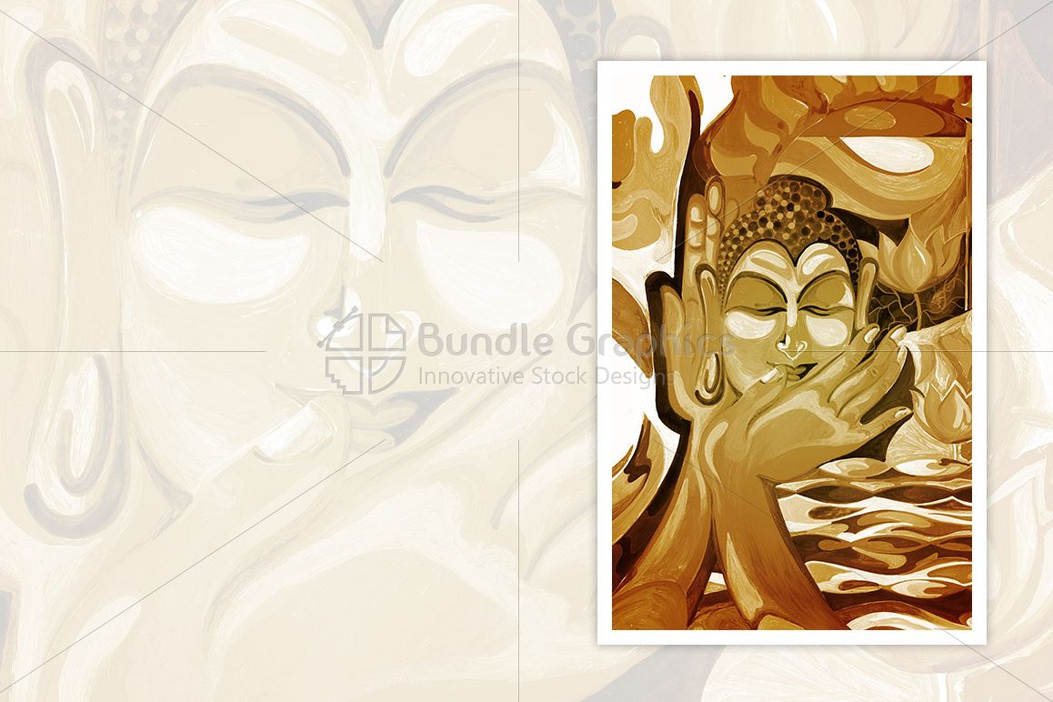 Lord Buddha - Abstract Painting example image 1