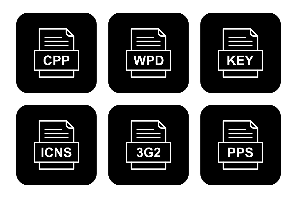 Set Of File Formats Icons example image 1
