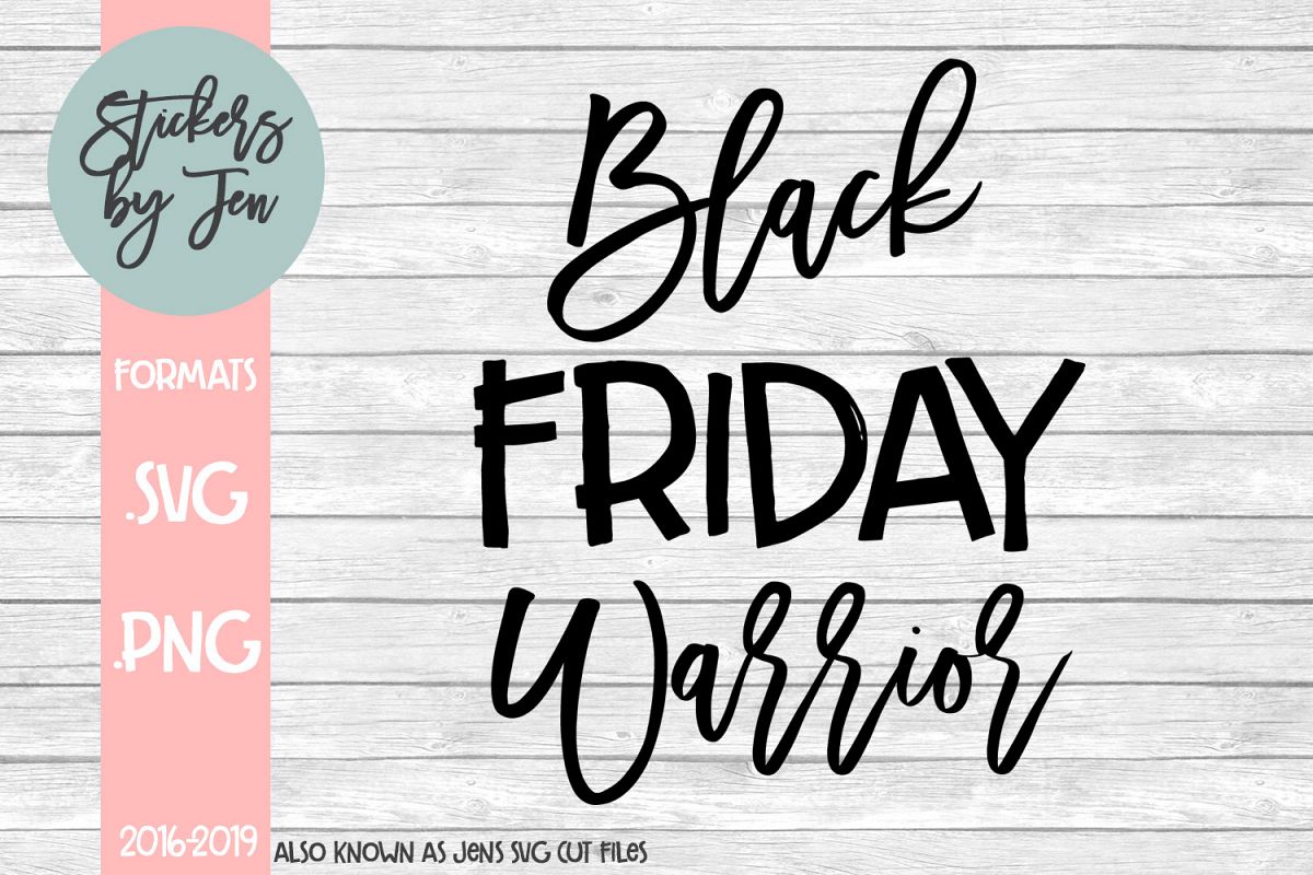 Black Friday Warrior SVG Cut File example image 1