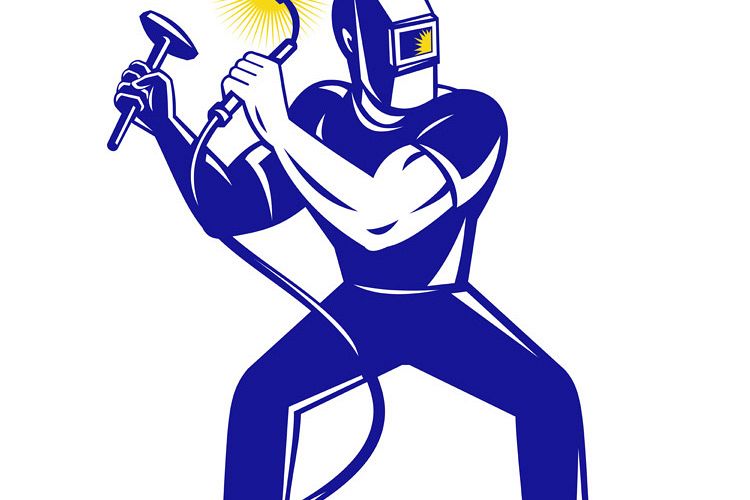 welder welding holding up equipment example image 1