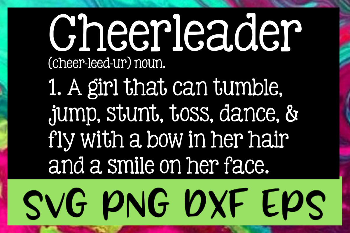 Cheerleader Definition SVG PNG DXF & EPS Design Files example image 1