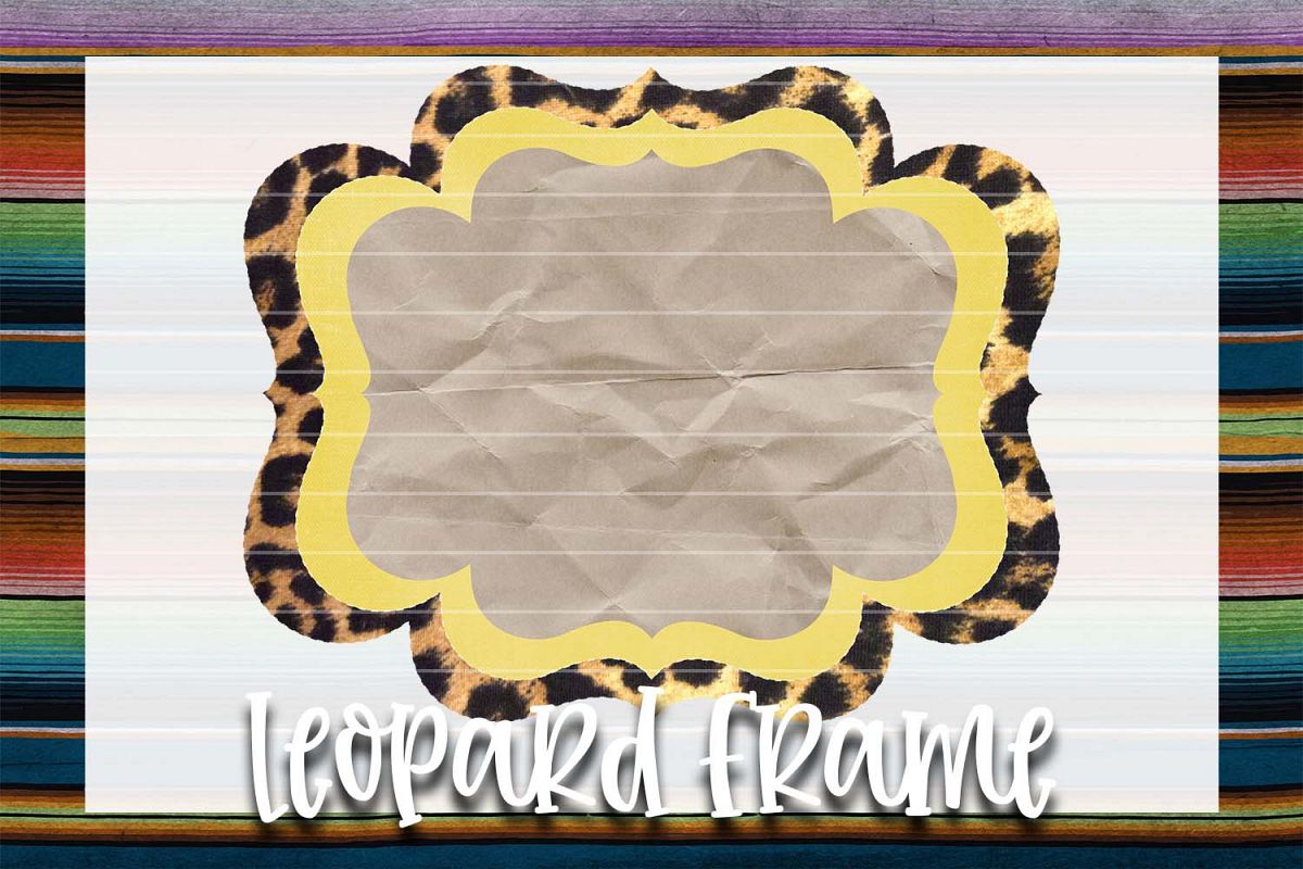 Yellow & Leopard Frame Background Element example image 1