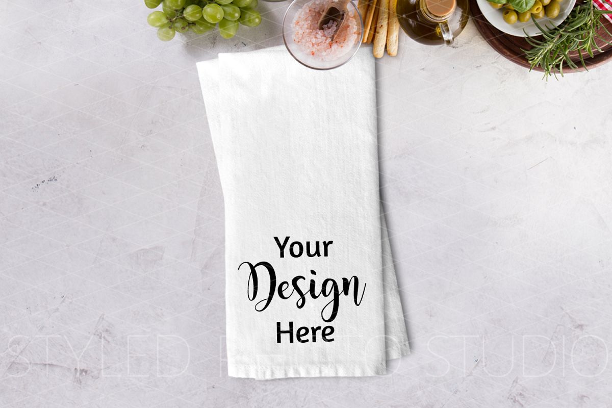 Kitchen Towel Flour Sack Mockup example image 1