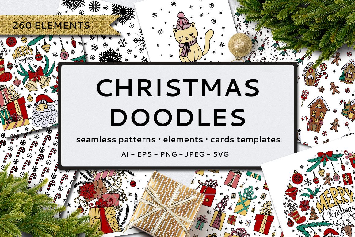 Christmas Doodles example image 1